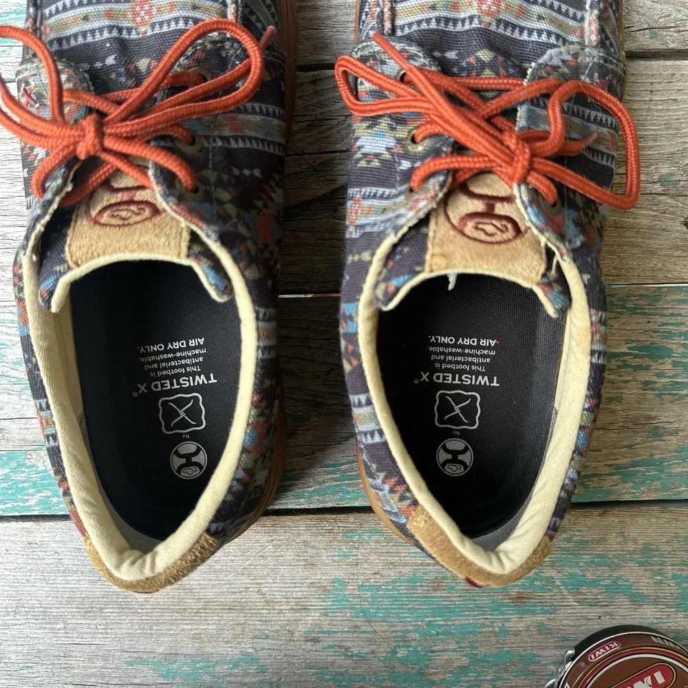 Hooey Twisted x Looper Sneakers Shoes Men's Size 10.5M Casual Aztec Fabric Lace